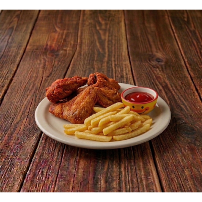 3 PC Wings w/ Fries
