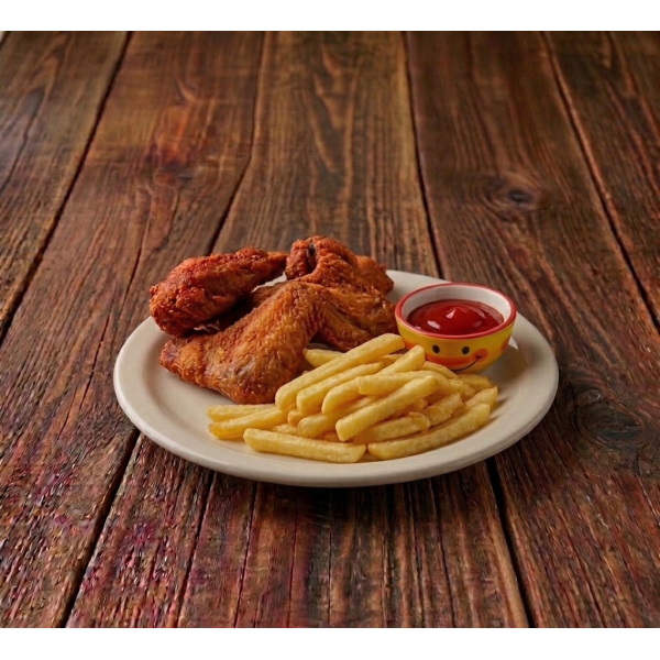 3 PC Wings w/ Fries