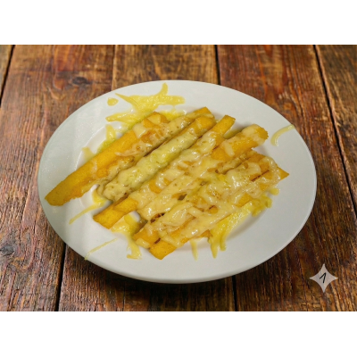 Fried Funchi with cheese