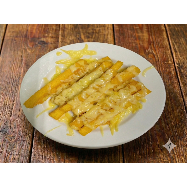 Fried Funchi with cheese