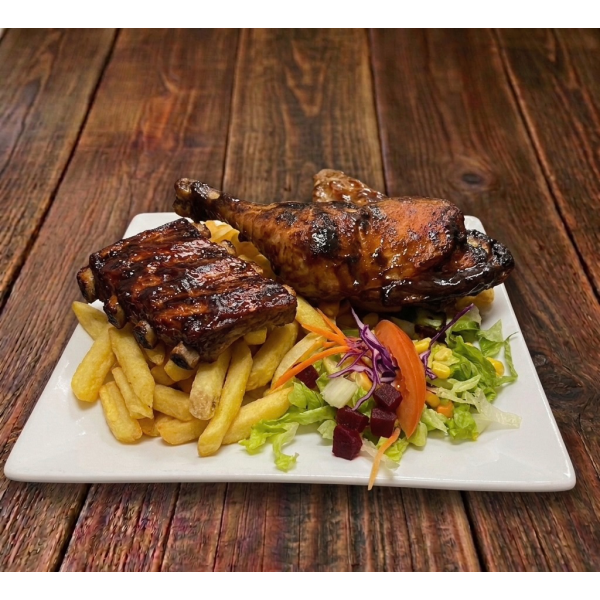 Chicken & Ribs (BBQ Sauce)