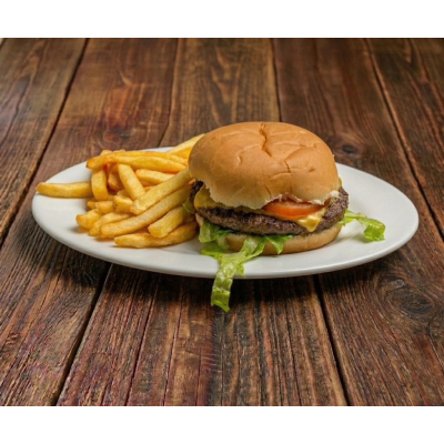 Cheese burger & Fries