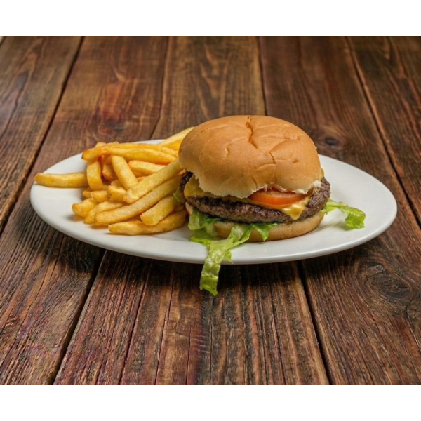 Cheese burger & Fries