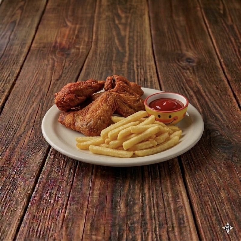 Kids 3 PC Wings with fries
